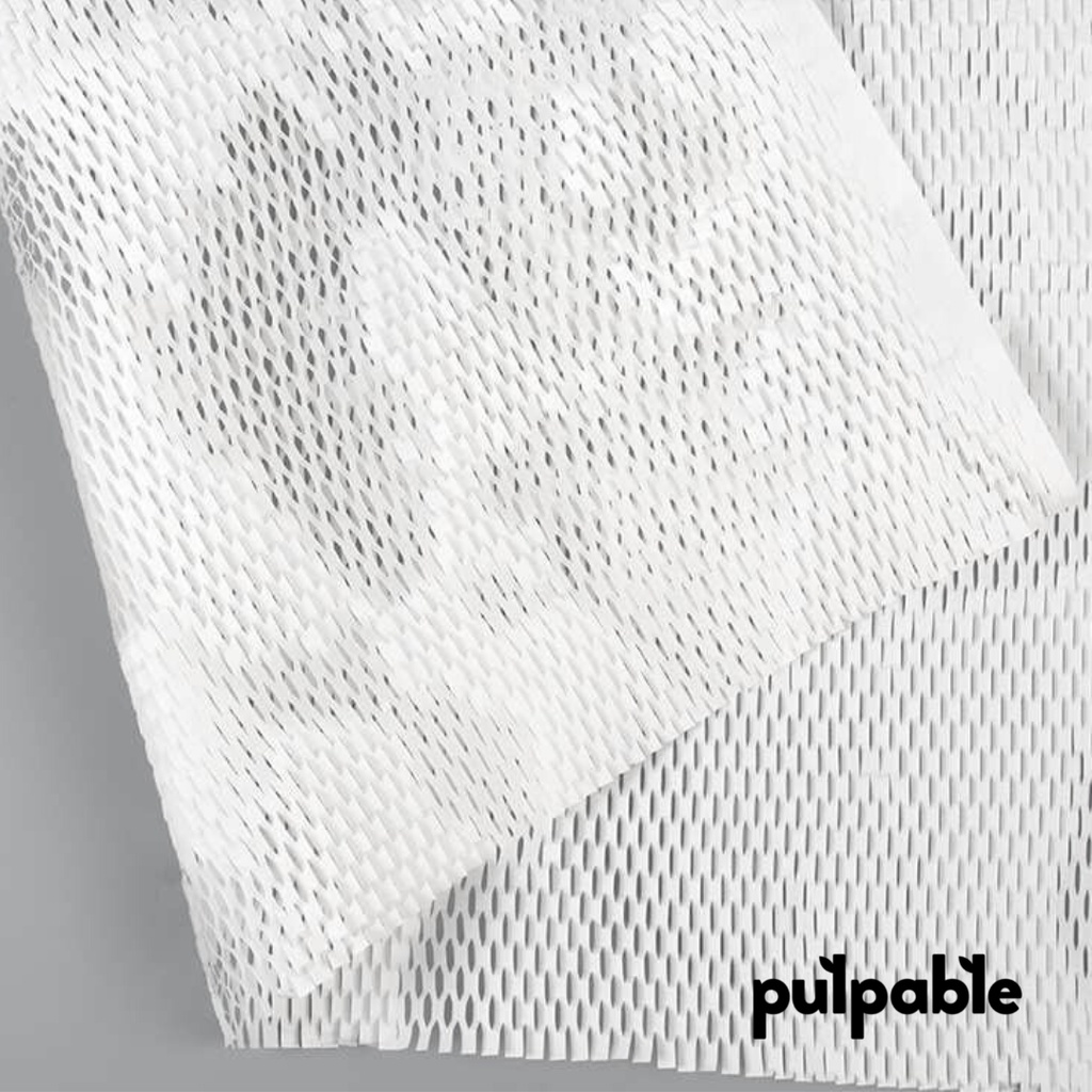 

Pulpable - 30cm x 250m Eco Friendly Bubble Wrap / White Honeycomb Paper Wrap warna putih