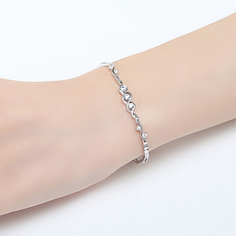 Fancyqube Baru Sederhana Fashion 925gelang Sterling Silver Daun Chian Untuk Perhiasan Wanita