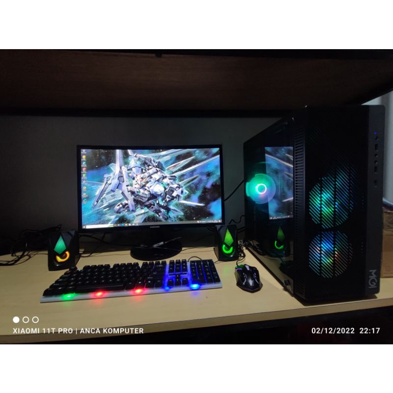 pc gaming rendering streaming i5 10400 ft rx 580 8gbProcessor i5 10400f 6core 12threadMotherboard MSI MORTAR B460RAM DDR4 16GB SEKEPING UPGRADEBLE UP TO 64GBVGA GIGABYTE DUAL FAN 8GB GDDR5