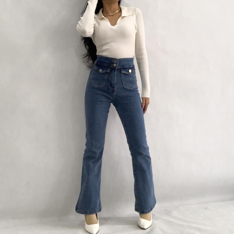 [LUXE.DLABEL] - E63 Jeans | Celana panjang Highwaist wanita Jeans import premium Jeans wanita polos ripped jeans High waist jeans wanita bkk Skinny Jeans High waist Baggy jeans Wideleg Jeans Kulot jeans Boyfriend jeans Wanita Kargo Jeans