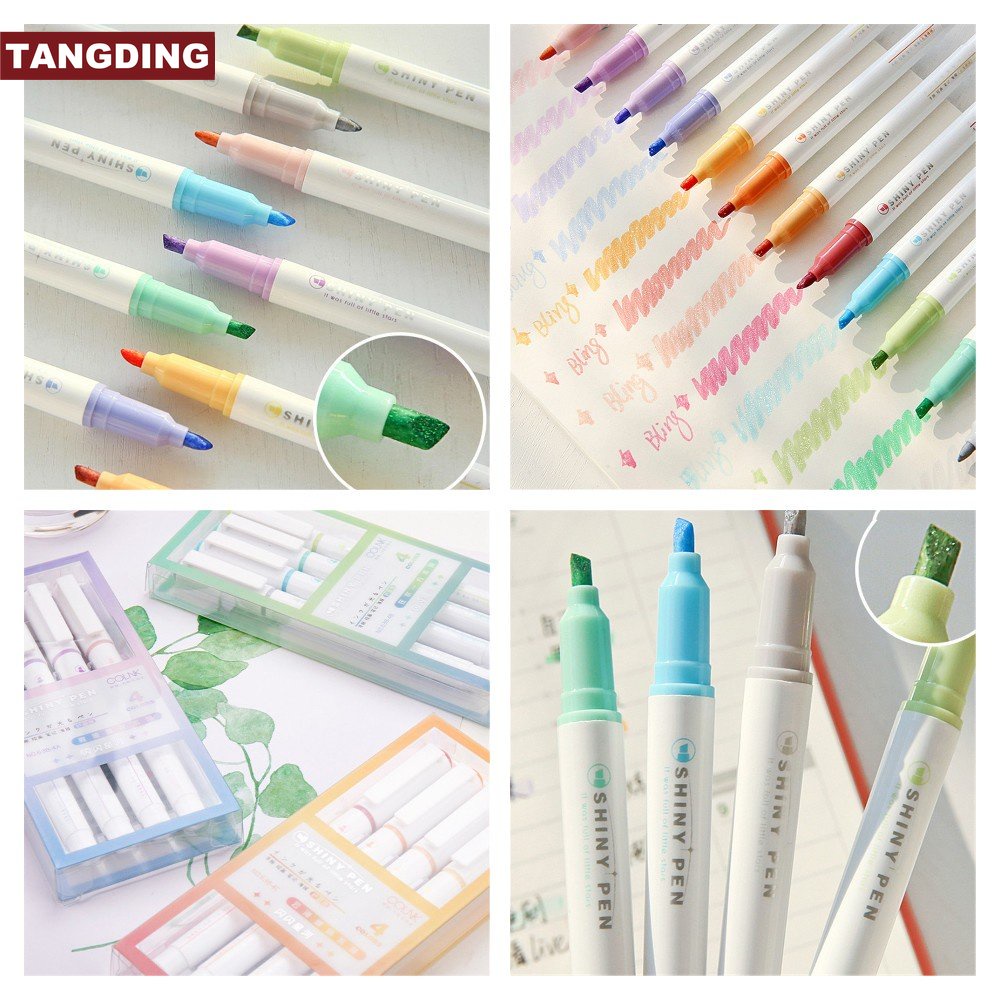 [COD Tangding] 4 Pcs Stabilo Lukisan Marks Pen Siswa DIY Pena Grafiti Alat Tulis Kantor Sekolah