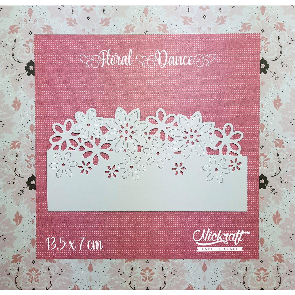 

FLORAL DANCE - Hiasan Scrapbook Kartu Ucapan Die Cut Border Paper