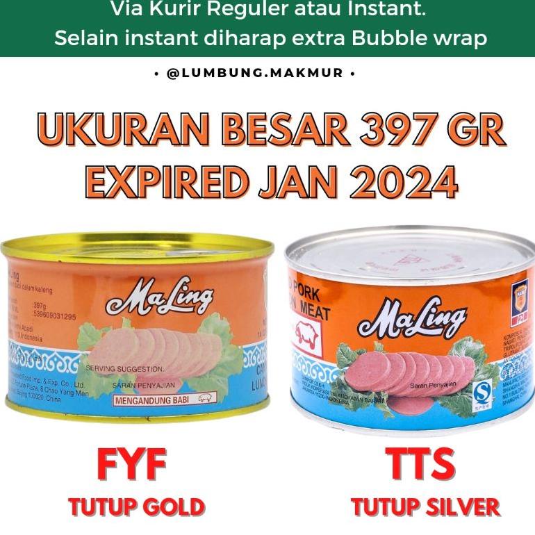 

[BAYAR DITEMPAT] Maling FYF TTS Ham Luncheon Pork 397 gram BESAR (Exp 2024)