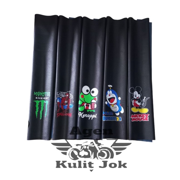 Cover jok/Sarung jok/Kulit jok motor LOGO gambar ukuran 91x46 cm dan 85x46 cm