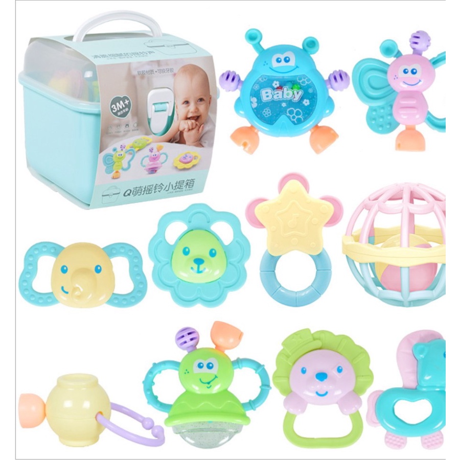 Mainan bayi, Mainan lonceng gigitan bayi, Teether bayi dengan kontaine