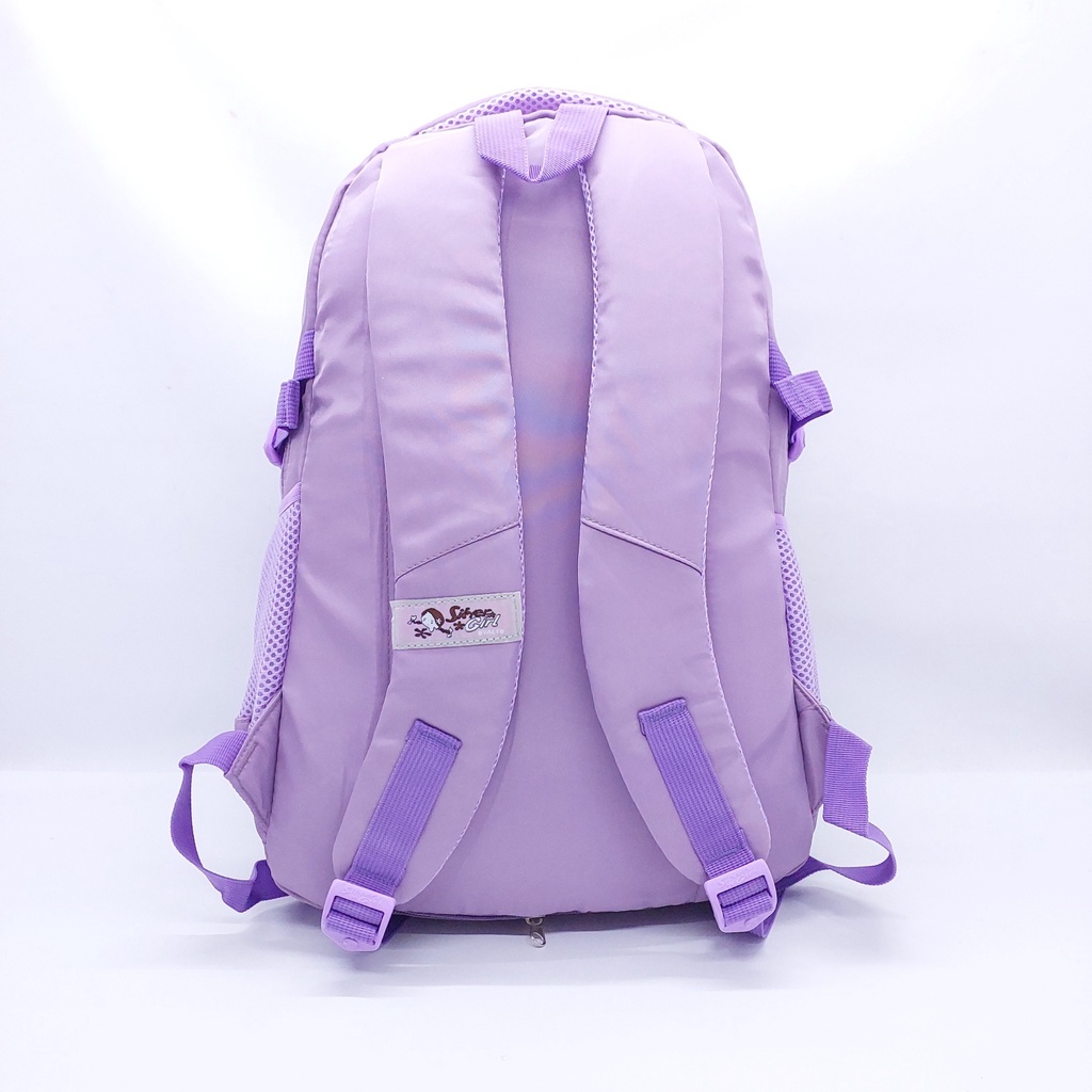 RANSEL LAPTOP SILVER GIRL ALTO ORIGINAL / TAS SEKOLAH CEWEK SD SMP SMA KULIAH / TAS LAPTOP PEREMPUAN GRATIS JAS HUJAN / TAS PUNGGUNG WANITA BARU / TAS DUKUNG ANAK MURAH KUAT SILVERGIRL / BAGPACK COLORFULL WARNA WARNI POLOS LILAC / BACKPACK CEWEK