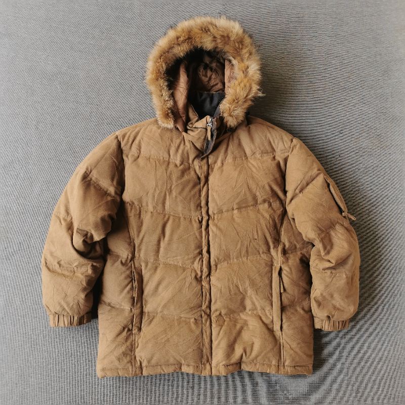 CALVIN HOMME WINTER DOWN JACKET BULANG BULU ANGSA SECOND SIZE XL XXL