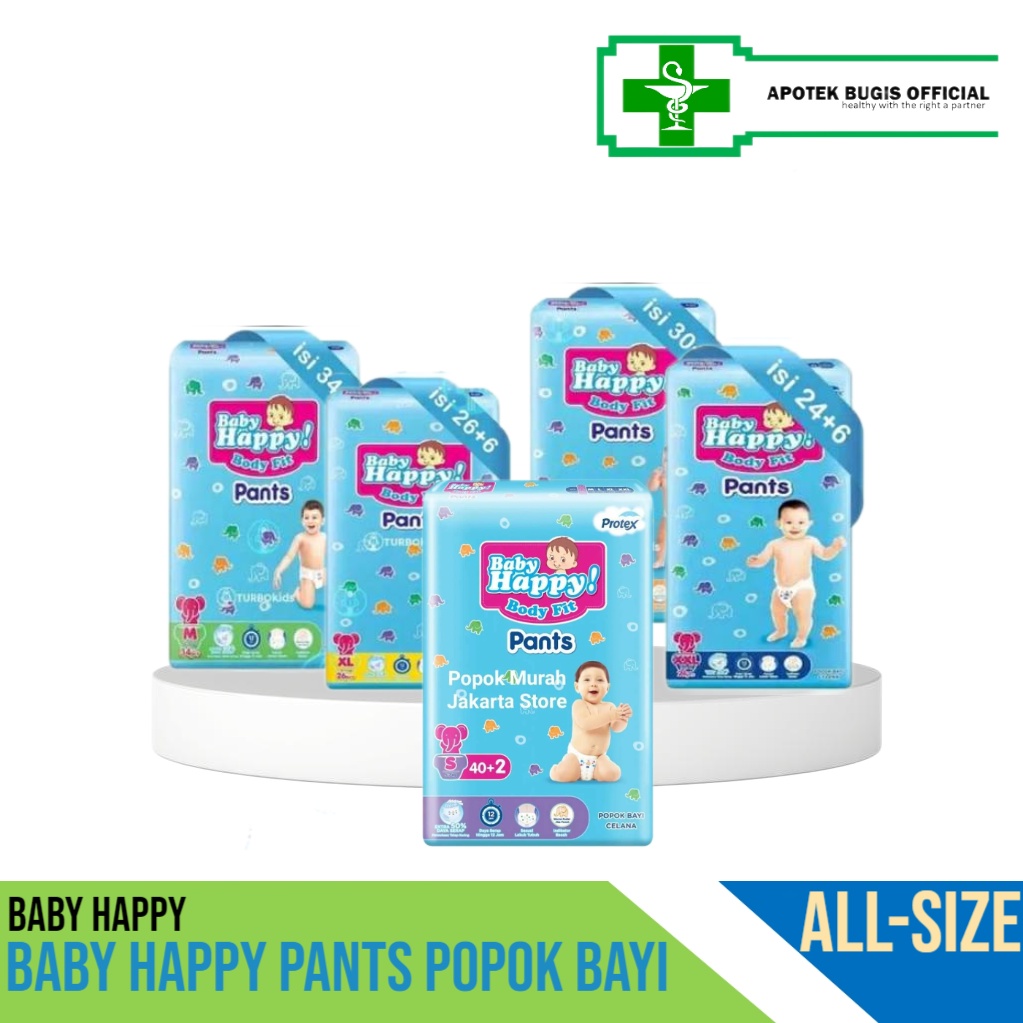 DAIPERS BABY HAPPY PANTS ALL-SIZE S40/M34/L30/XL26/XXL24