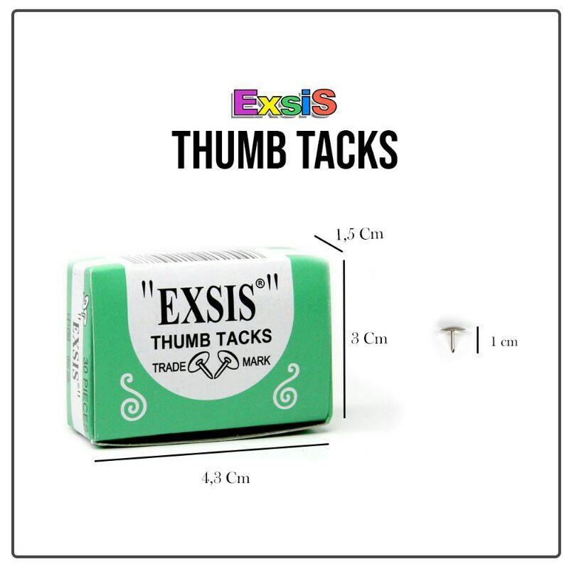 

Paku Pines / Thumb Tacks EXSIS Box Kecil