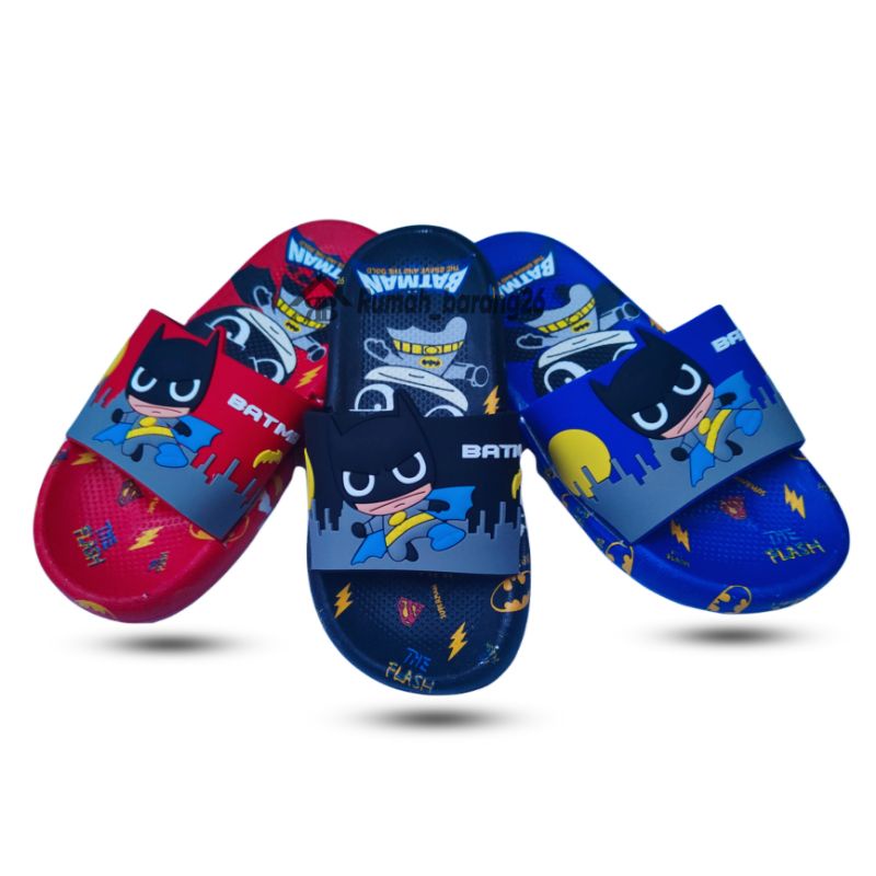 Sandal Selop anak karakter BATMAN S-6088-x1 size 30-35/ sandal anak laki-laki