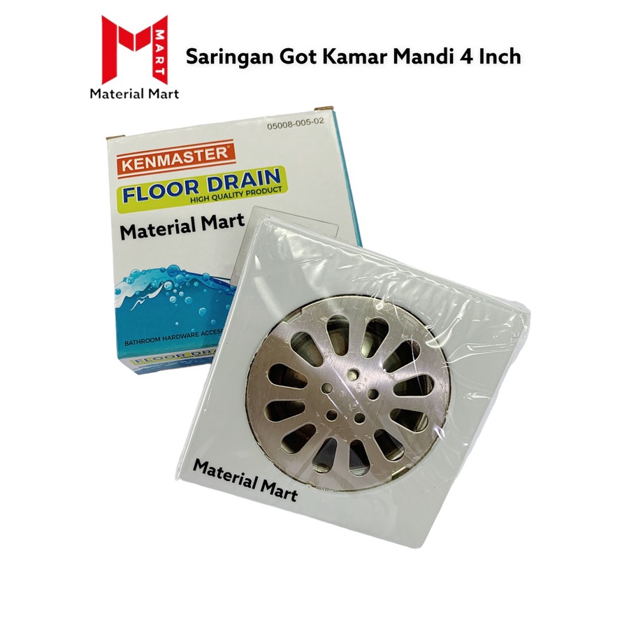 Saringan Got Kamar Mandi 4 Inch | Floor Drain 4&quot; | Saringan Got WC | Material Mart