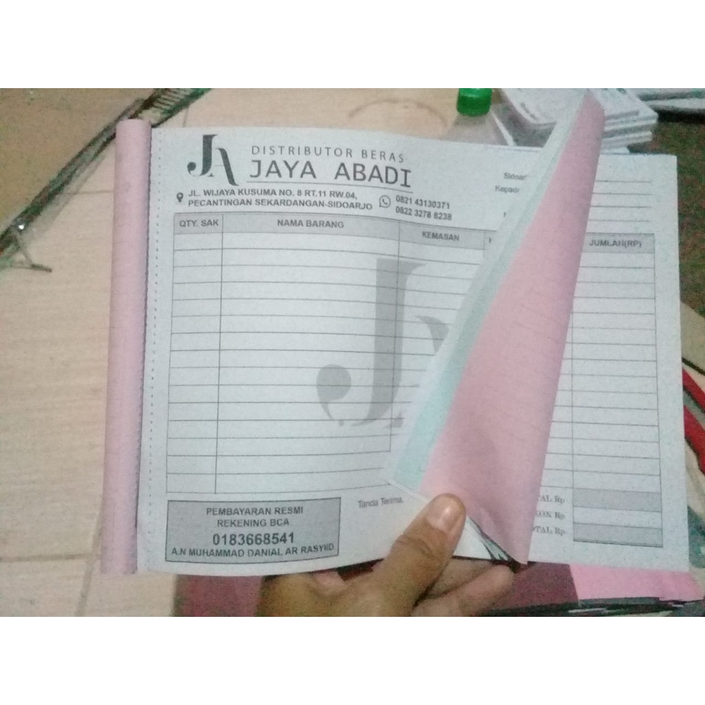 

(1/2 FOLIO), Free desain Nota Custom,kwitansi,surat jalan,faktur,pembelian,penjualan,belanja