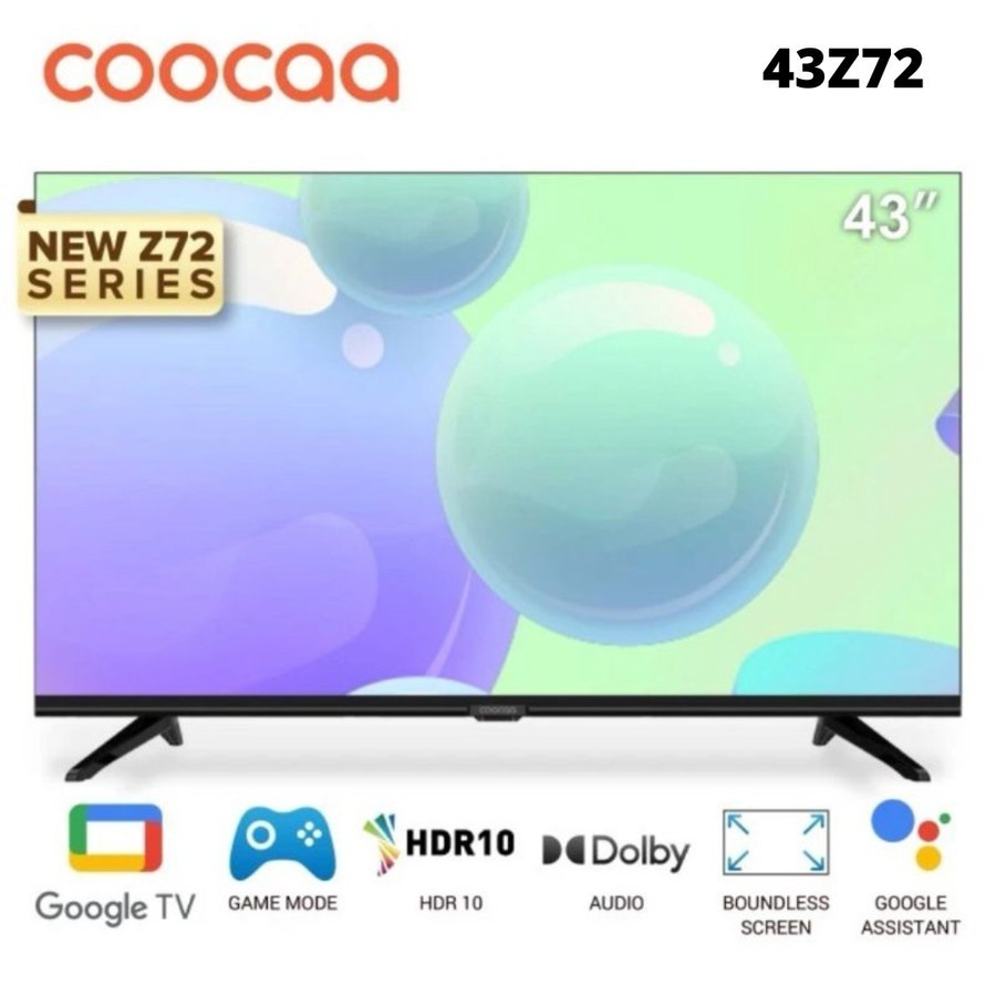 TV LED COOCAA 43Z72 GOOGLE TV 43 INCH SMART DIGITAL TV DOLBY AUDIO