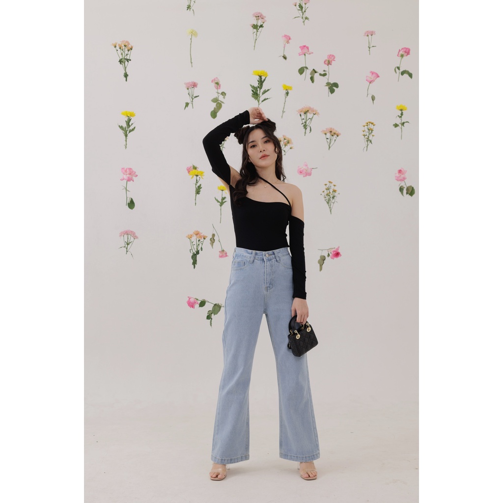 [ Marveile ] Penelope Highwaist Loose Jeans / Korean Jeans Wanita