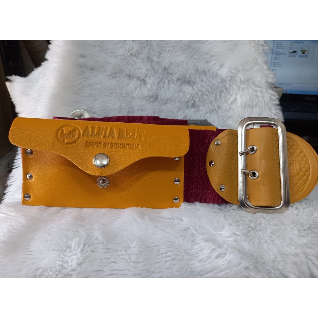 SABUK BETAWI MAROON MARUN I IKAT PINGGANG BETAWI I SABUK HAJI