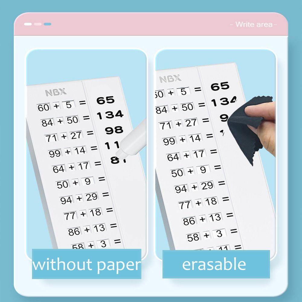 Lanfy Math Scroll Questioner Reusable Preschool Number Rolling Alat Tulis Siswa Penambahan Pengurangan Matematika Latihan Math Practice Roller