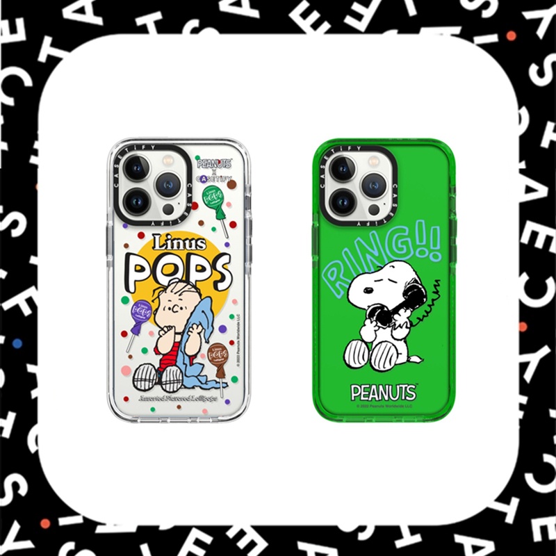 IPHONE Casetify Peanuts Linus Pops Candy Casing TPU Silikon Lembut Untuk Iphone7 8xx XR XS 11 12 13 14 Plus Pro Max