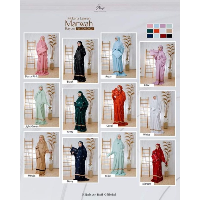 mukena lajuran arrafi | mukena marwah lajuran | mukena rayon adem murah arrafi