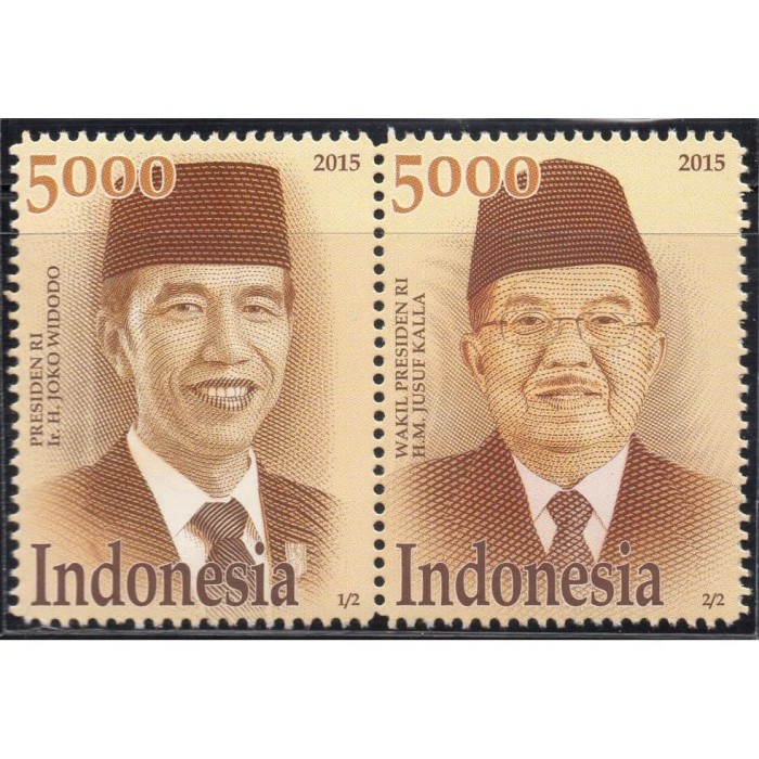 

✨NEW✨ - Prangko/Perangko INDONESIA 2015 I-801 PRESIDEN & WAPRES - MINT