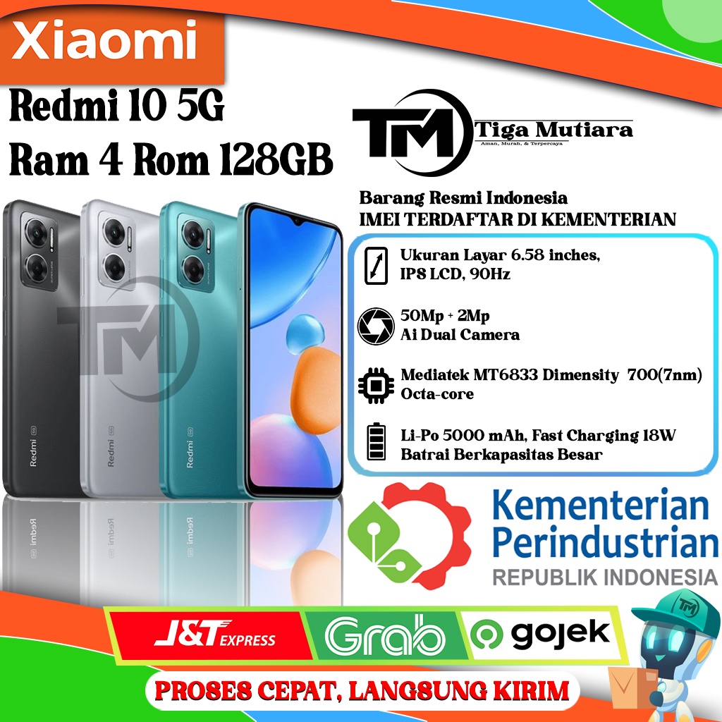 Xiaomi Redmi 10 5G Ram 4GB | 6GB Rom 128GB