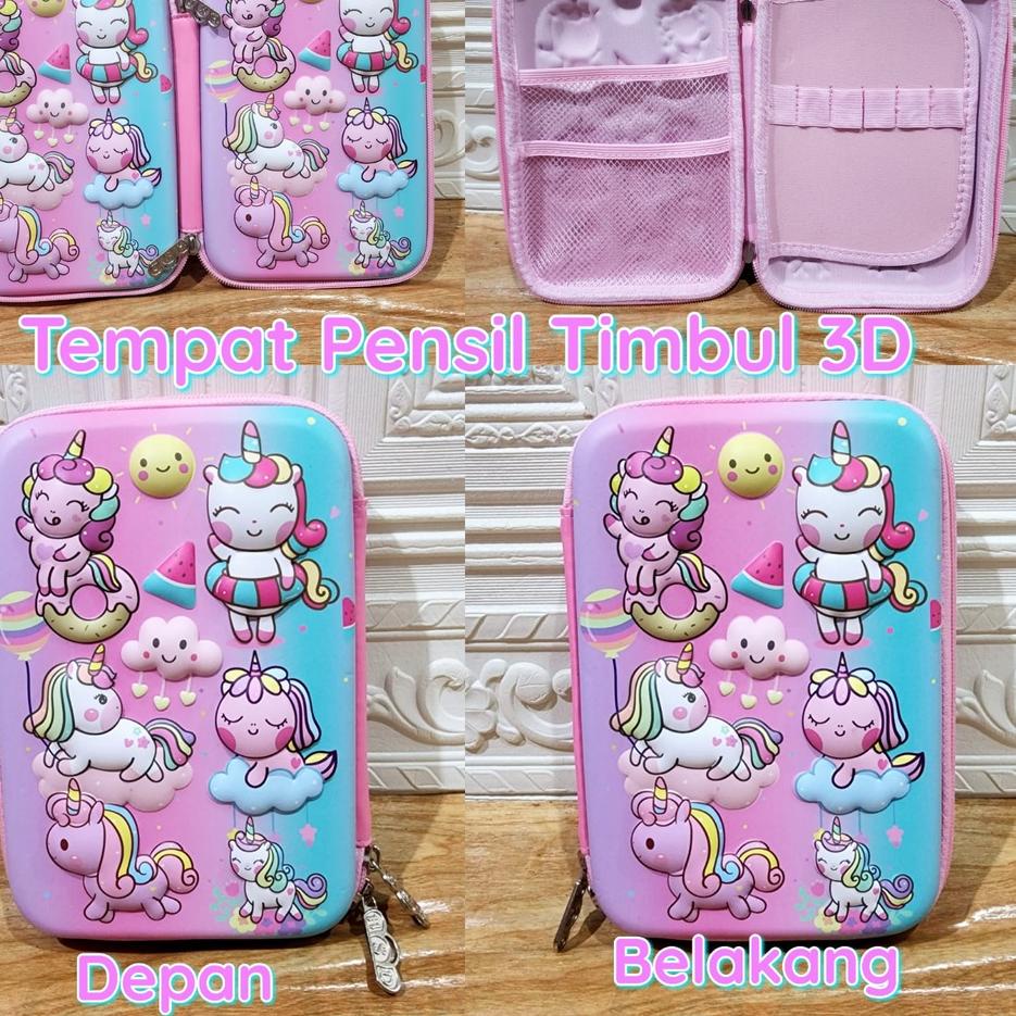 

((O-9-T ✓> Tempat Pensil Karakter Timbul LOL Unicorn Superhero BTS21 Sequin Glitter Kotak Pensil Anak pasti dikirim