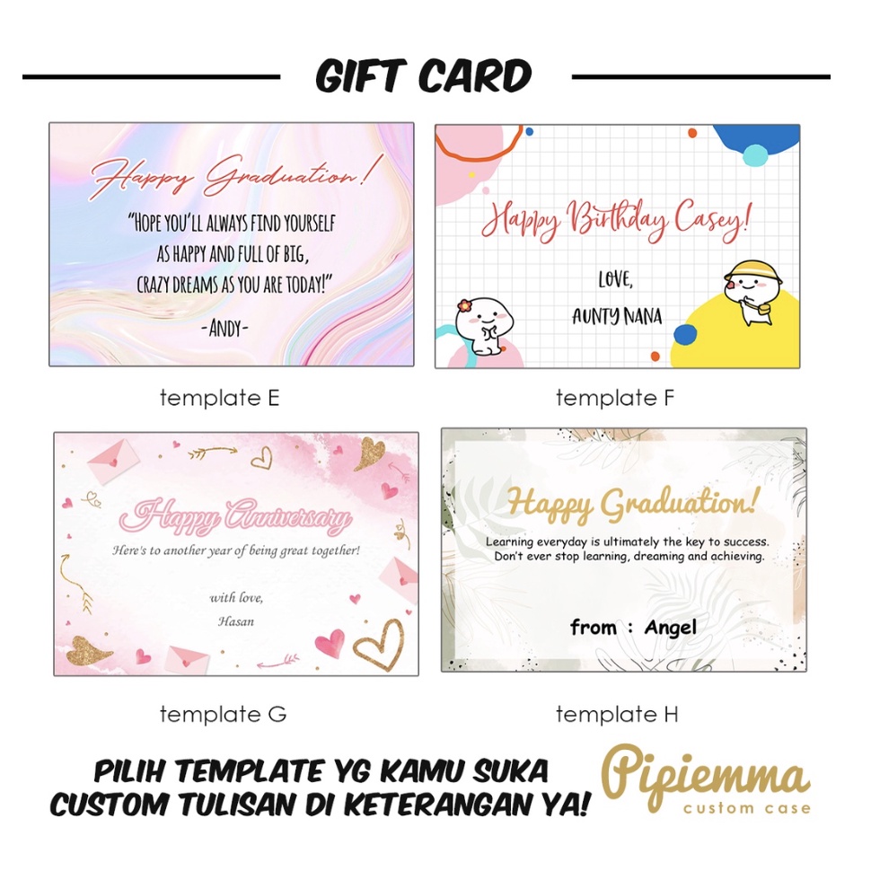 Tambahan BUNGKUS Kardus + Pita untuk kado hanya untuk tambahan kemasan Kartu Ucapan Packaging Gift