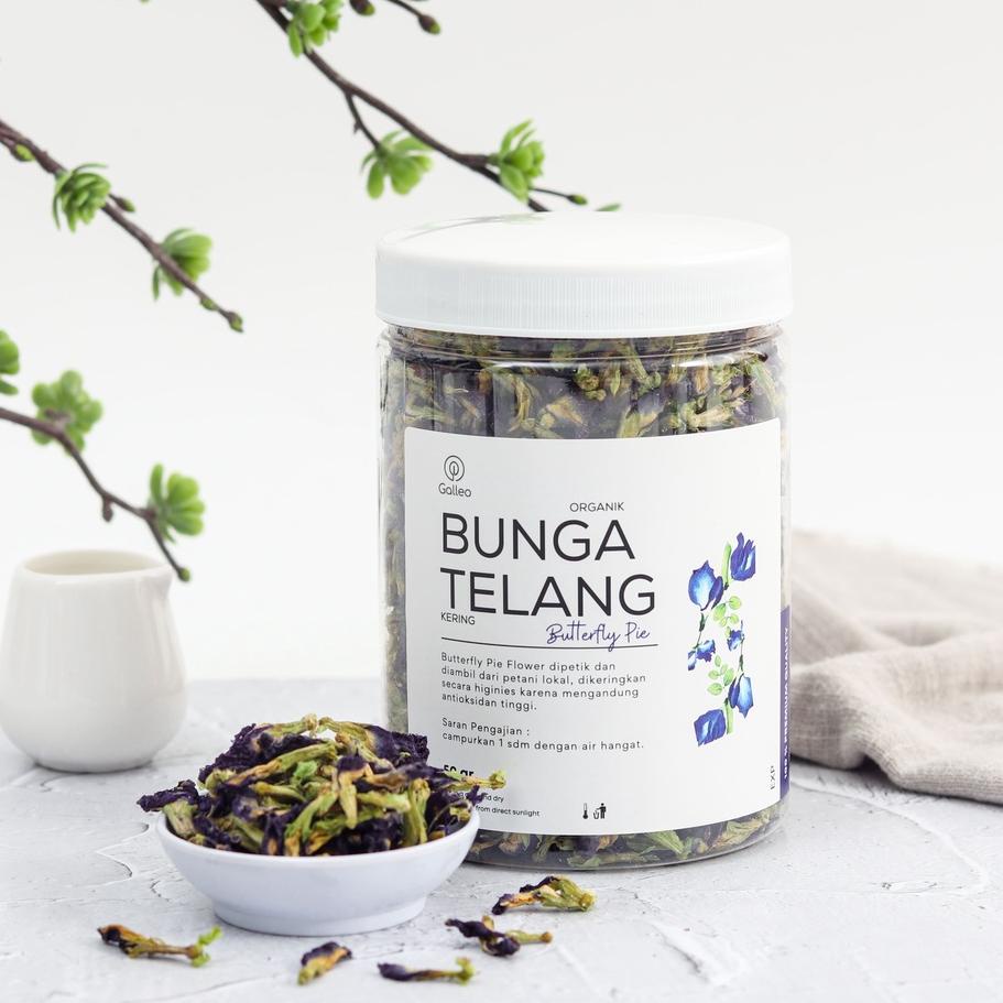 

✨MEGA ⚡ALE✨ Teh Bunga Telang Kering Organik 50 gr galleo Butterfly Pea Organic