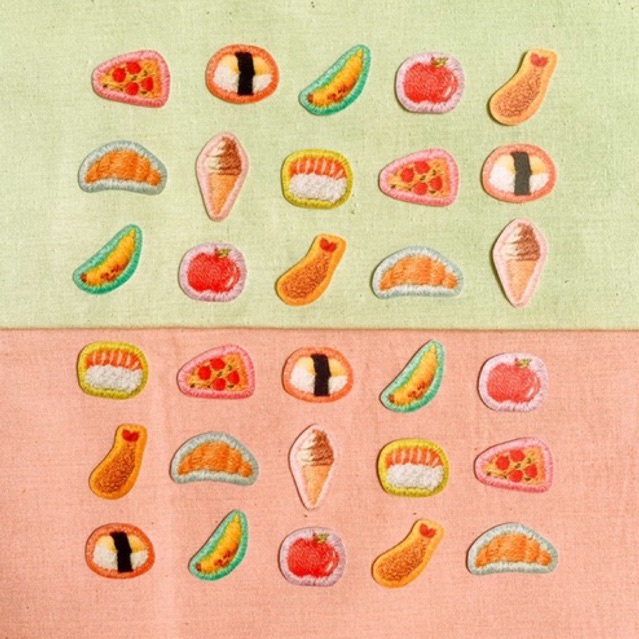 

Tiny Foodie Sticker Pack - Cute Mini Embroidery Stickers