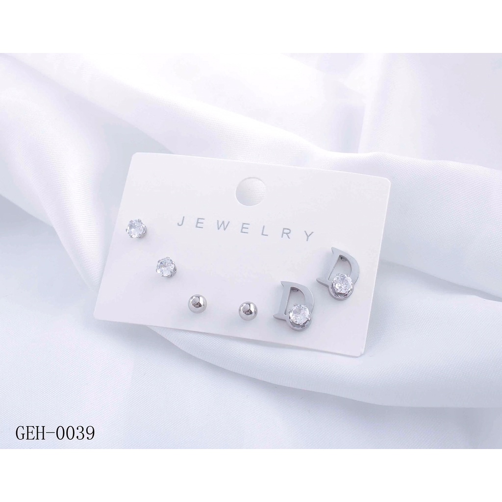 Anting Titanium Permata Perhiasan Fashion 0039