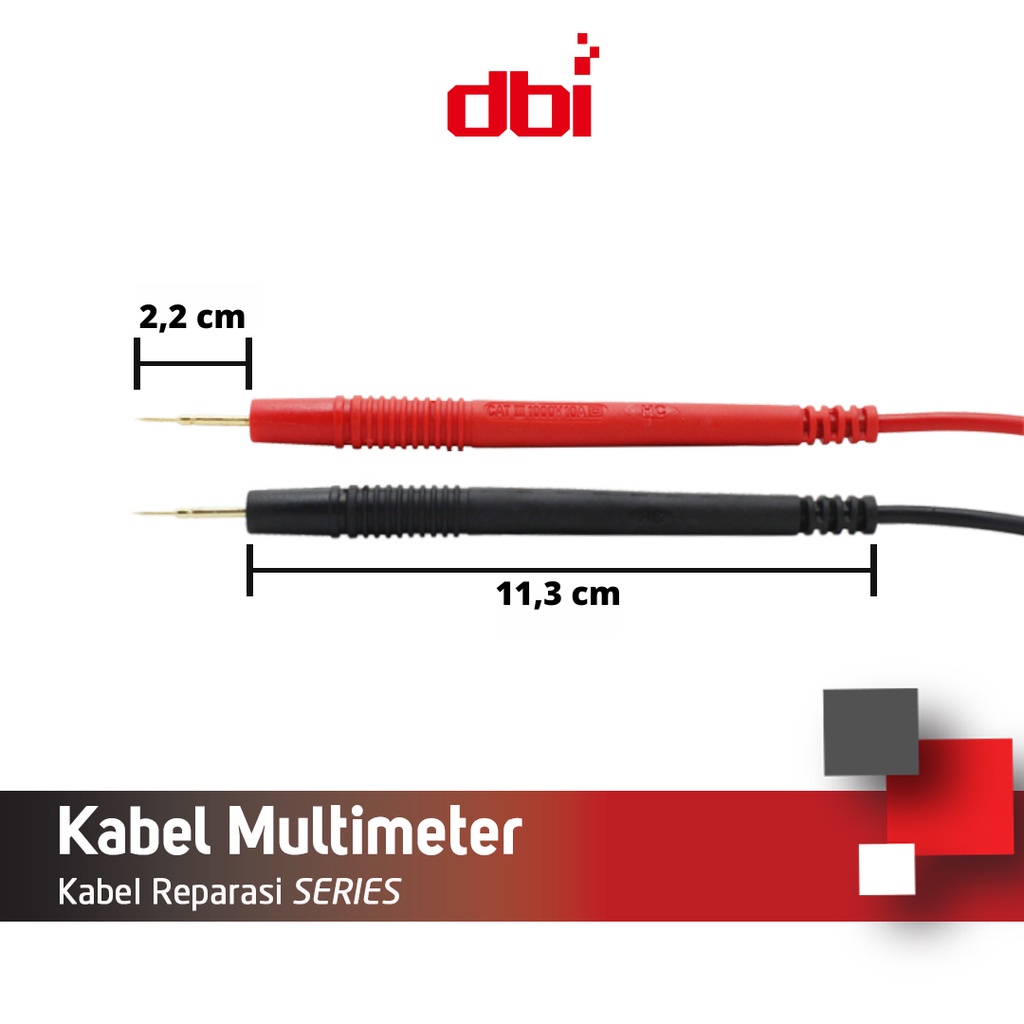 Kabel Multimeter Multitester Jarum Lancip