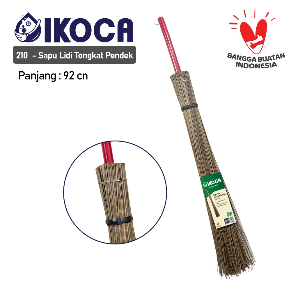 Ktmstore Sapu Lidi Tongkat Pendek Alat Kebersihan Sapu Taman Halaman IKOCA 210