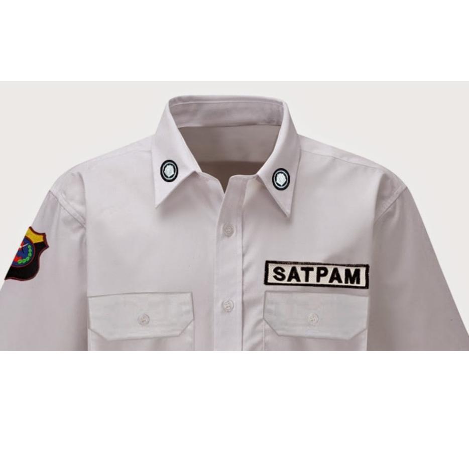 Langsung Kirim Baju Setelan Seragam PDH Security / Satpam Putih Biru