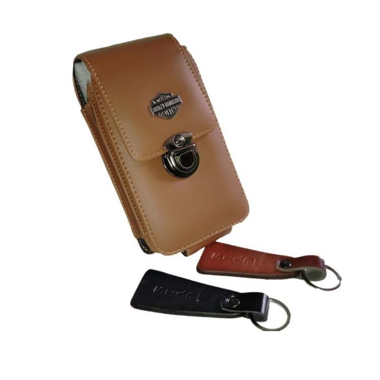 Super Hemat Sarung Handphone pinggang Doble / tempat hp pinggang kulit / sarung hp pinggang