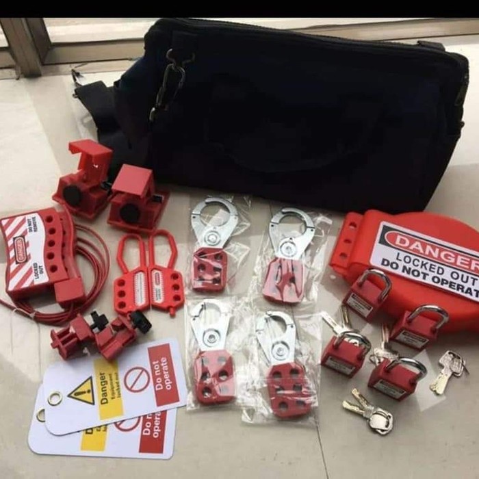 Jual Commercial Lockout Tagout Kit with Locks, Breaker Lock Outs