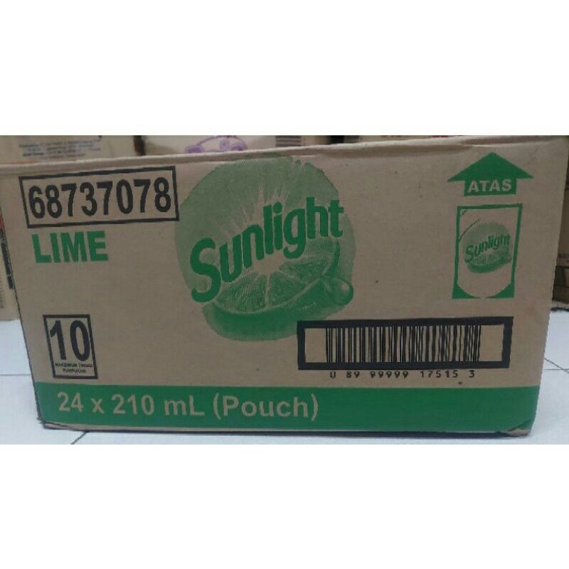 Sunlight Pencuci Piring Jeruk Nipis 210ml 1Dus