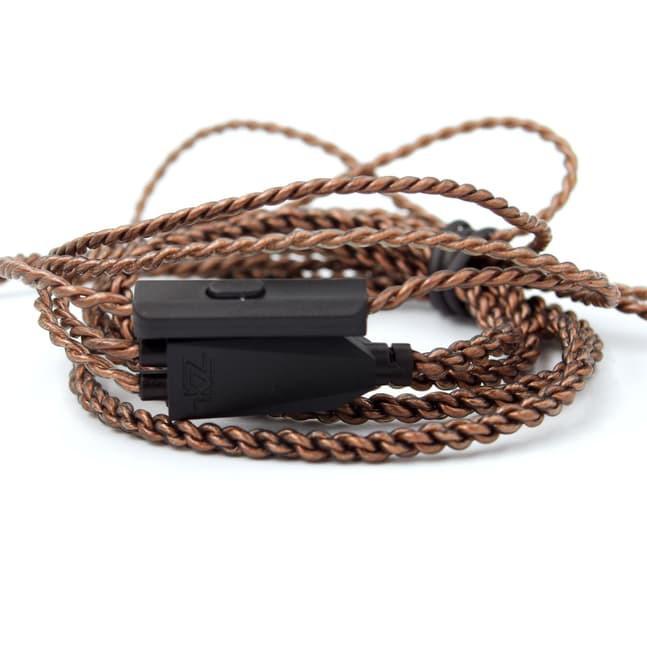 Kualitas Terbaik Knowledge Zenith KZ Dark Copper Cable with Mic