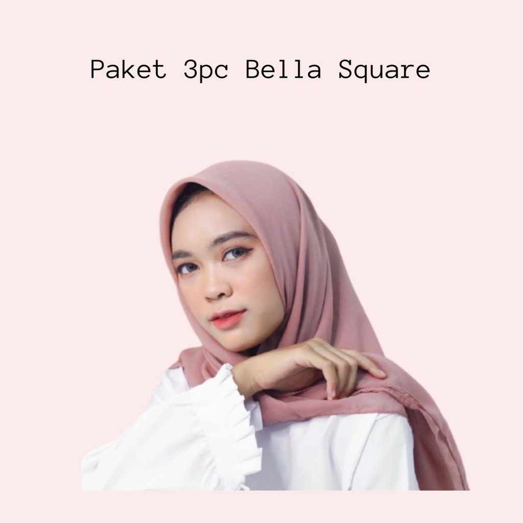 Paket 3pc Bella Square murce (BISA PILIH WARNA)