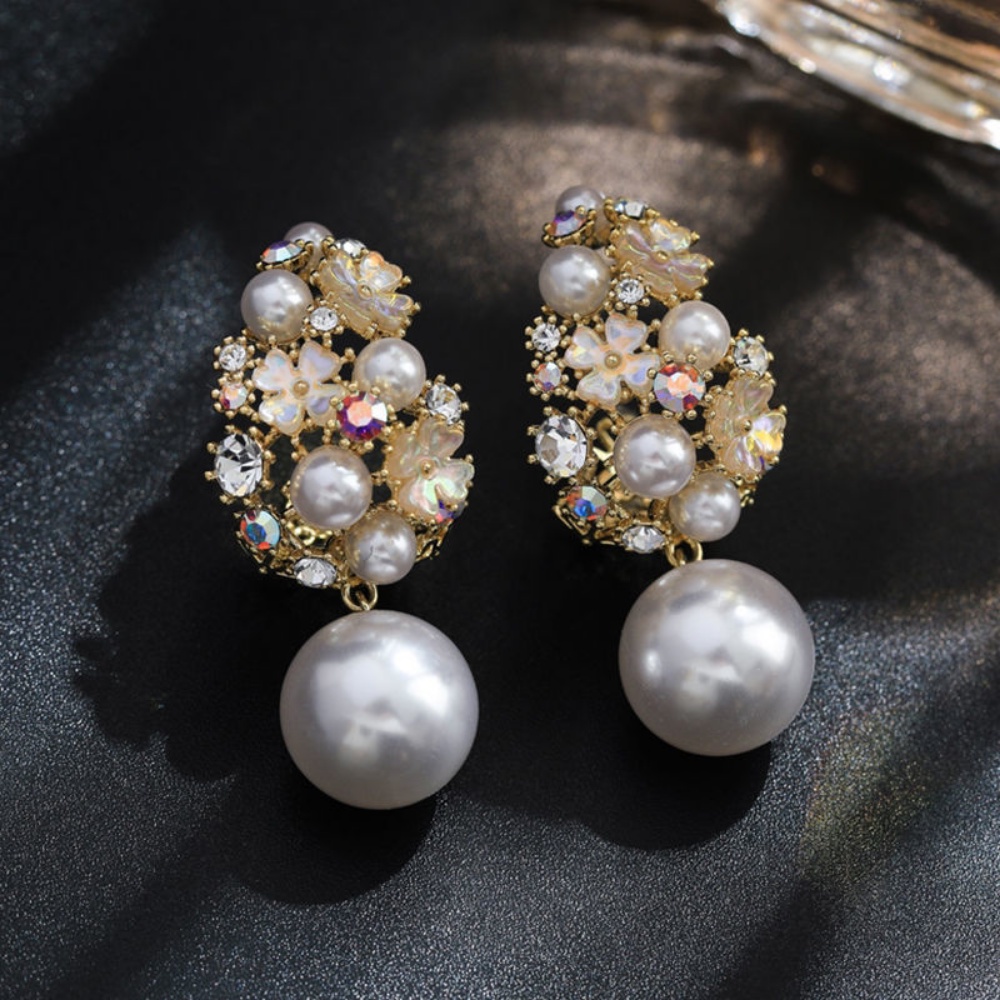 Anting Elegan Dan Mewah Anting Premium Wajah Bulat Anting Mutiara Tipis