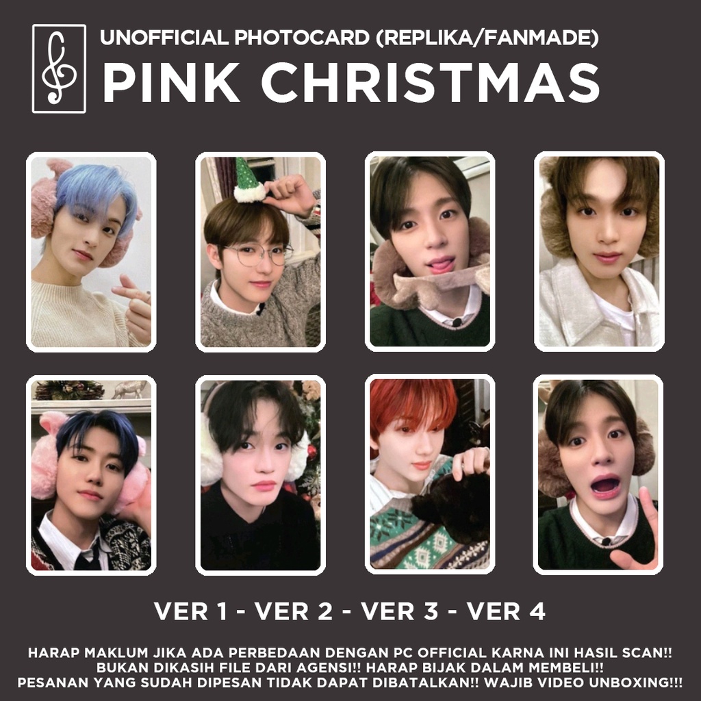 [REPLIKA NCT DREAM] PHOTOCARD PINK CHRISTMAS UNOFFICIAL