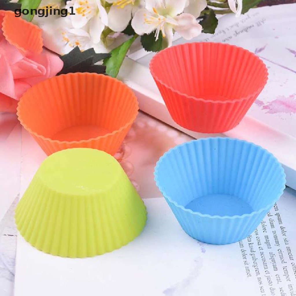 Ggg Random Campur Warna Silikon Kue Cupcake Alat Bakeware Baking Cetakan Kue Cup Cake DIY ID