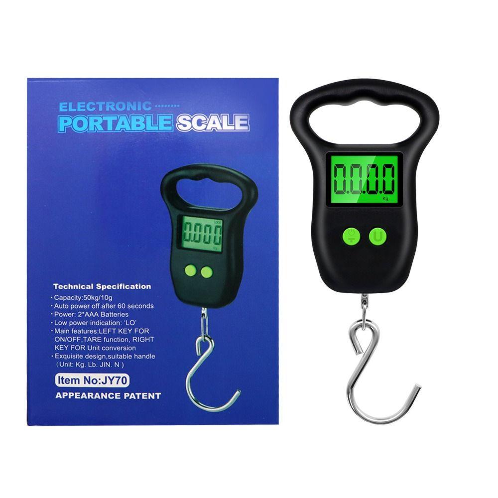 Rebuy Timbangan Koper Digital LCD Backlight Hand Held Fish Hook Hanging Scale