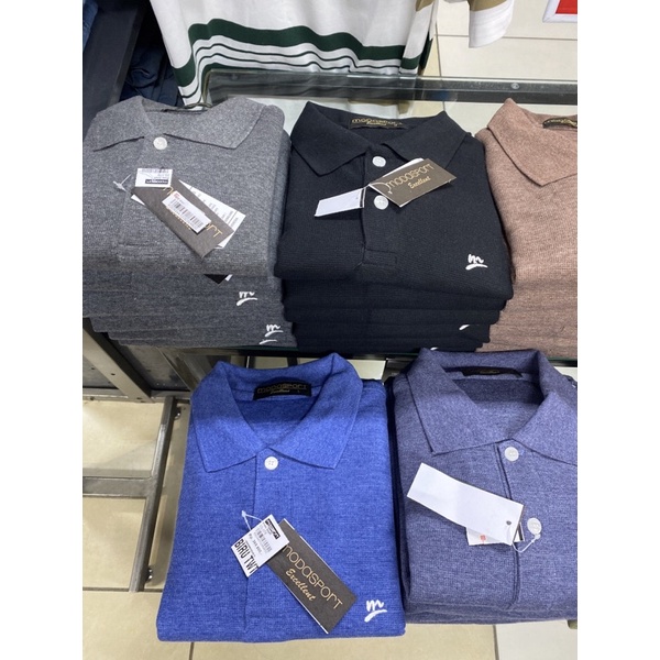 MODASPORT kaos kerah polos pendek