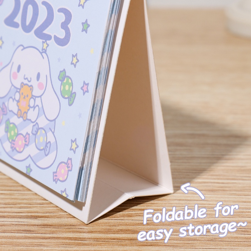 Foldable Mini Standing Notebook Kreatif Siswa Meja Ornamen Rencana Lucu Tulisan Kertas Kalender 2023kalender Meja Kartun Untuk Kantor Sekolah Keluarga