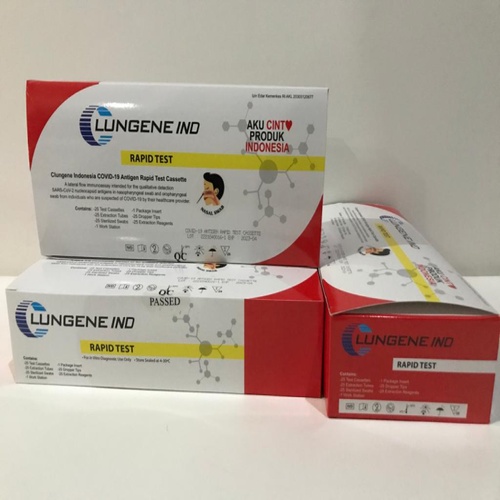 Rapid Test Swab Antigen LUNGENE IND merah putih PER PCS
