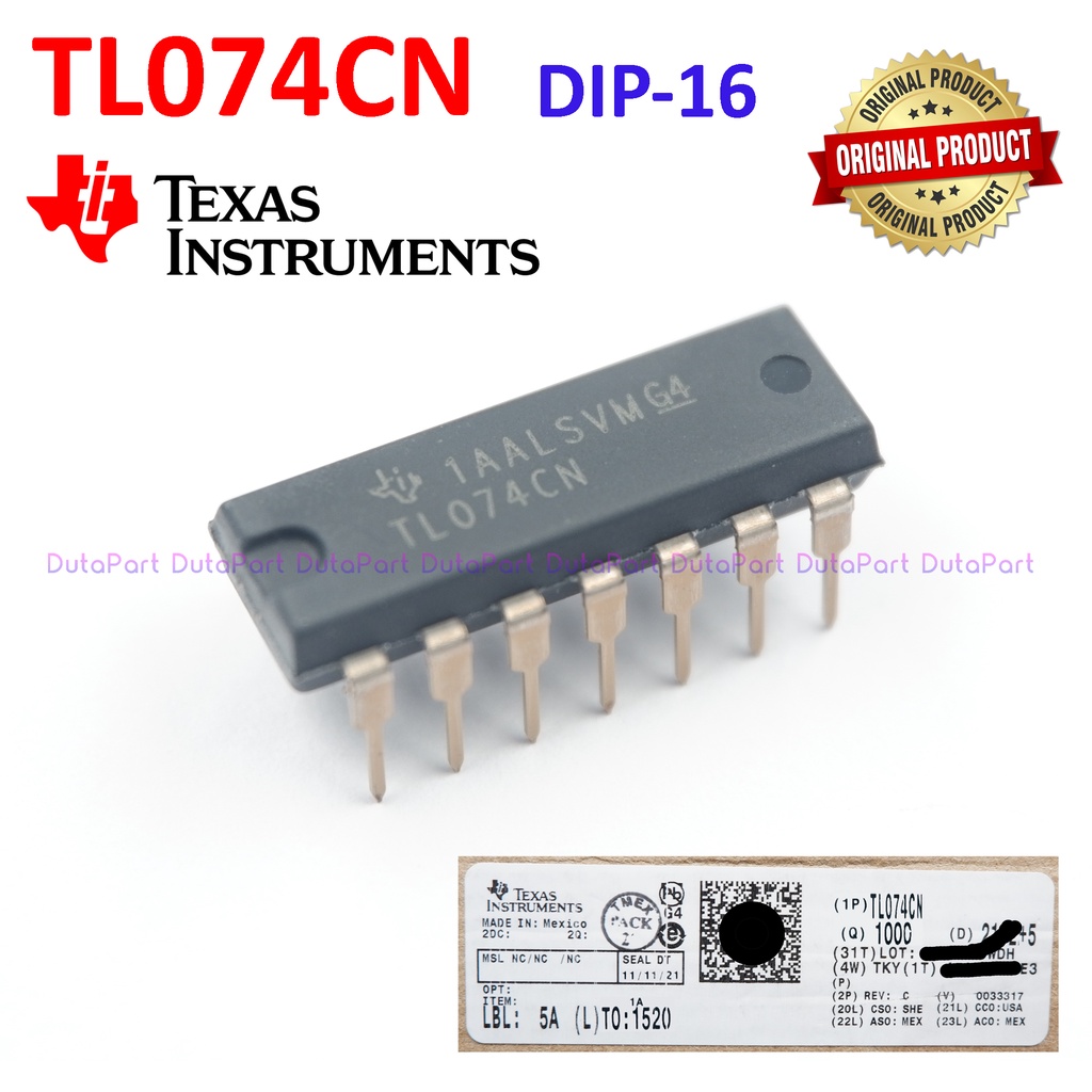 TL074 TL074CN ORIGINAL TEXAS INSTRUMENTS TL 074 CN Op Amps JFET DIP-16