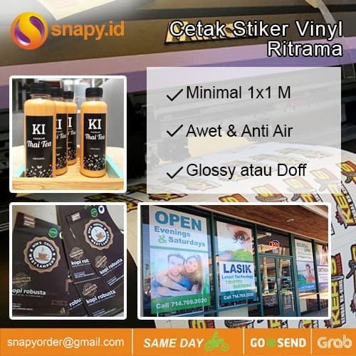 

Stiker Cetak Stiker Vinyl Ritrama
