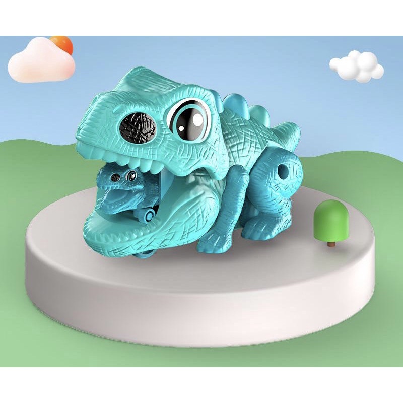 Mainan Dinosaurus Tekan Mainan Dinosaurus Beranak Tarik Kembali Mobil PROMO MITRA