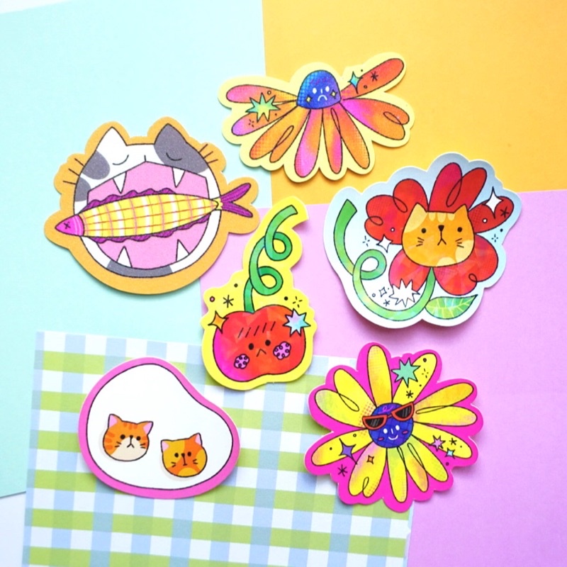

Single Stickers 3.0 (glitter & hologram laminated) - Ginger Studio