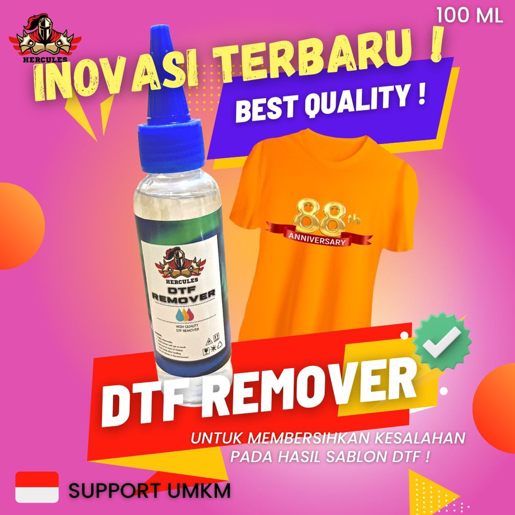 PEMBERSIH SABLON CLEANER PENGHAPUS SABLON DTF (100ml) / DTF REMOVER PET FILM DTF POWDER DTF