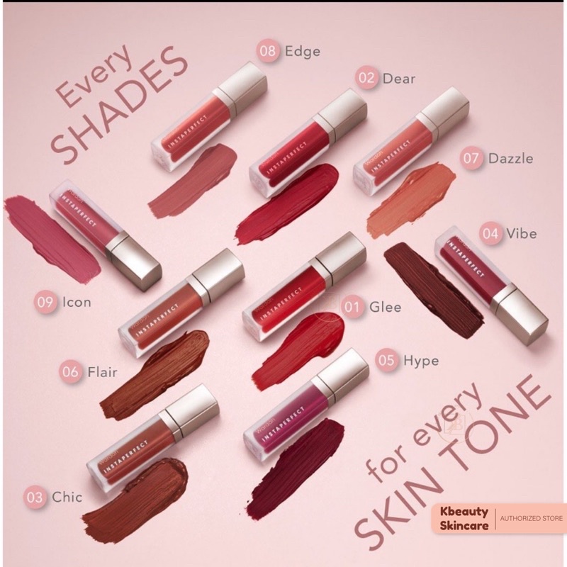 Wardah Instaperfect Mattesetter Lip Matte Paint 5.5 g - Moist Lip Cream (Matte Melembabkan, Tekstur 